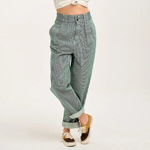 Lucy & Yak | 30 | Women | Striped Addison High Waisted Cotton Twill Trousers